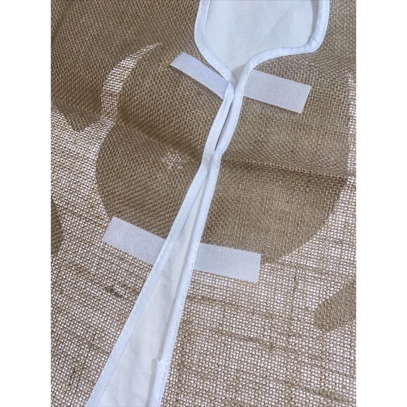 RUSTIC Deer Farmhouse Burlap Holiday CHRISTMAS TREE SKIRT New 29”farm - Picture 3 of 6